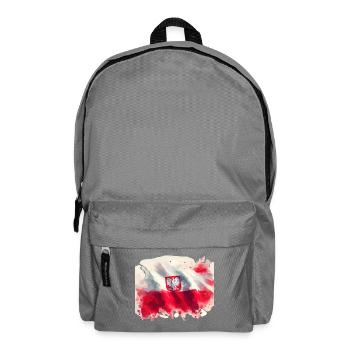 Flagge Fahne Polen Polska polnisch rot weiß - Rucksack - Mittelgrau - Vorne