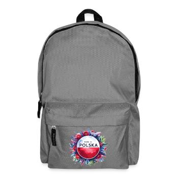 Made in Polska Pologne Polonais Rouge Blanc Cadeau - Sac à dos - gris éléphant - Devant