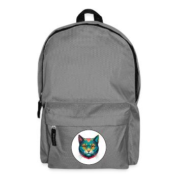 Chartreux Cat Breed Cartoon Kawaii Animal Pet - Backpack - elephant grey - Front
