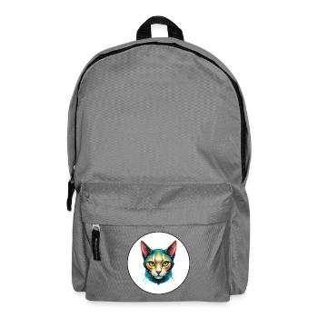 Chat javanais race dessin animé Kawaii Animal Pet - Sac à dos - gris éléphant - Devant