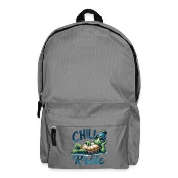 Chillige Kröte Schildkröte cool chillen Geschenk - Rucksack - Mittelgrau - Vorne