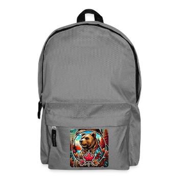Kanada Bär Natur Design - Rucksack - Mittelgrau - Vorne