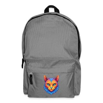 Hauskatze Rasse Karikatur Kawaii Tier Haustier - Rucksack - Mittelgrau - Vorne
