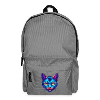 Burmilla Chat Race Dessin animé Kawaii Animal Pet - Sac à dos - gris éléphant - Devant