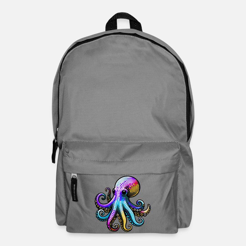 Krake - Rucksack - Mittelgrau