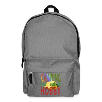 CAMPING IS EXACTLY MY HOBBY - Backpack - elephant grey - Front