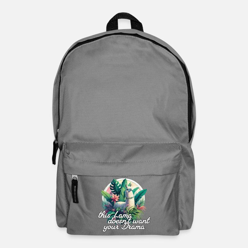 Lama Drama positiv Optimismus Geschenk - Rucksack - Mittelgrau