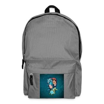 Beautiful Woman Head With Expressive Eyes - Backpack - elephant grey - Front