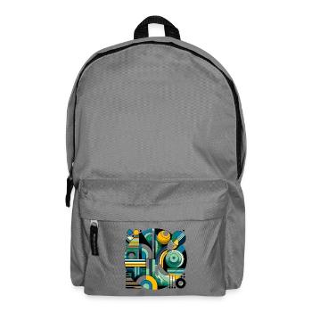 Neon Geometry — Retro Pulse - Rucksack - Mittelgrau - Vorne
