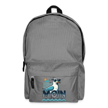 Moin - Allemagne du Nord, bas allemand avec une mouette fraîche - Sac à dos - gris éléphant - Devant