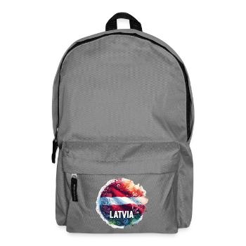 Latvia Flag Flag Gift - Backpack - elephant grey - Front