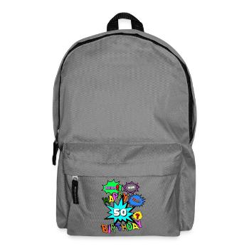 50.Geburtstag,50 Jahre,Happy Birthday Comic (25) - Rucksack - Mittelgrau - Vorne