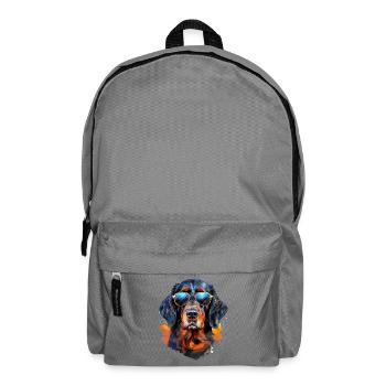 Gordon Setter with sunglasses - Backpack - elephant grey - Front