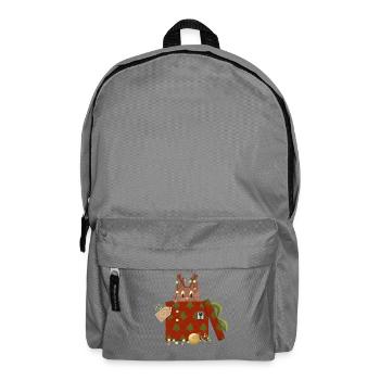 Cat in Christmas Gift - Backpack - elephant grey - Front