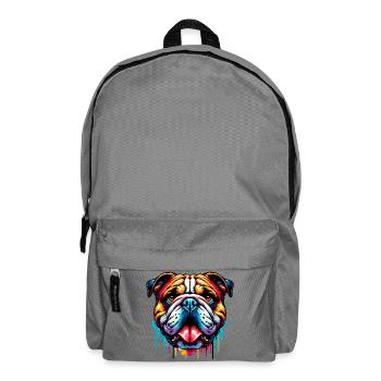 English Bulldog Dog - Backpack - elephant grey - Front