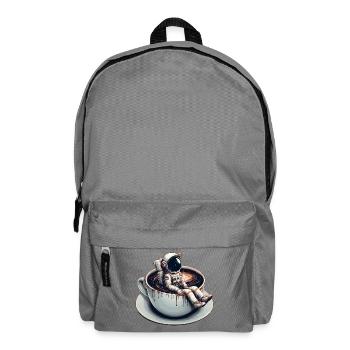 Kaffee Astronaut Tasse Galaxie Geschenk - Rucksack - Mittelgrau - Vorne