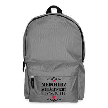 Lustige Sprüche für Köche - Rucksack - Mittelgrau - Vorne