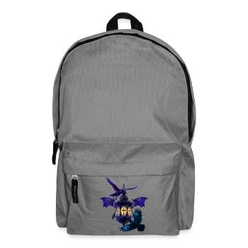laterne, Kolkrabe, kreuze - Rucksack - Mittelgrau - Vorne