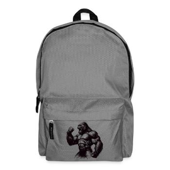 Strong Gorilla Motivation Clenched Fist Gift - Backpack - elephant grey - Front