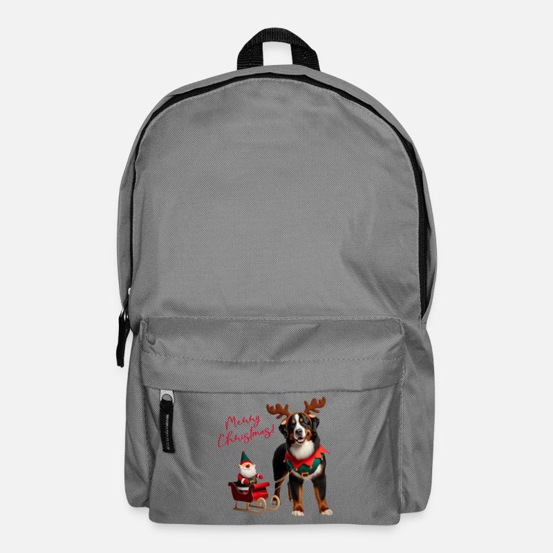Weihnachten Berner Sennenhund - Rucksack - Mittelgrau