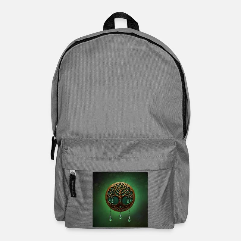 Stilisierter Baum des Lebens - Rucksack - Mittelgrau