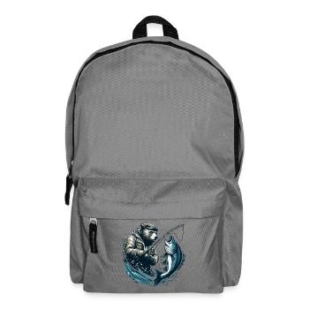 Ours Pêche Pêcheur Poisson Cadeau - Sac à dos - gris éléphant - Devant