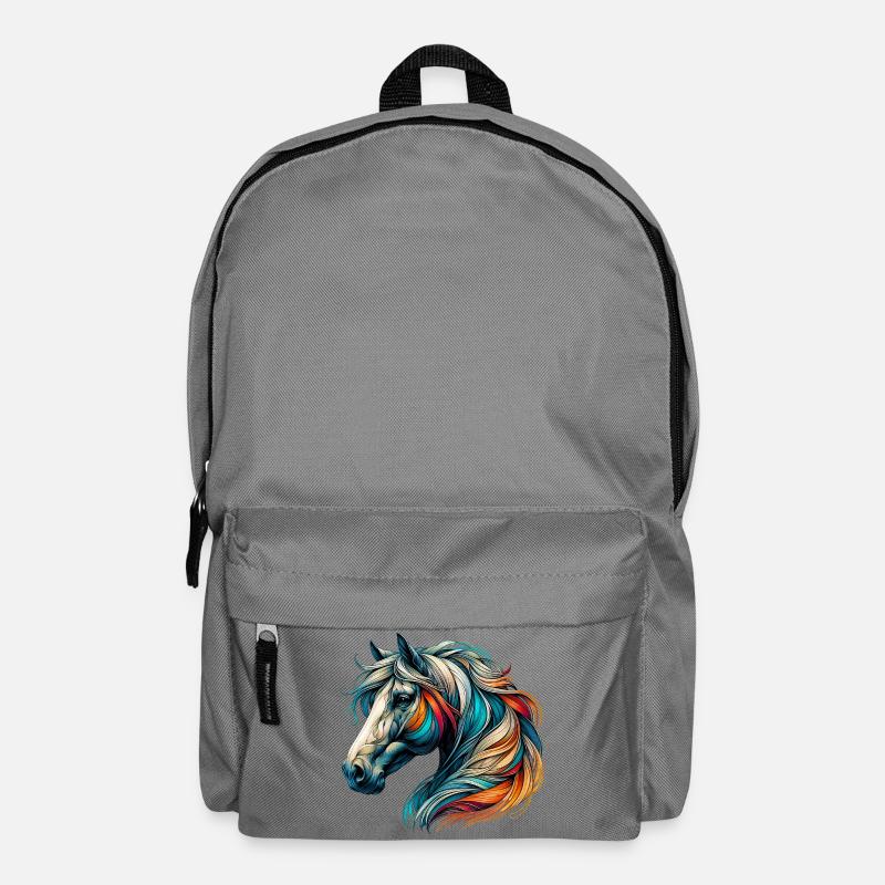 Pferd - Rucksack - Mittelgrau