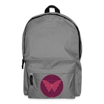 Butterfly Geoemetric Circle - Backpack - elephant grey - Front