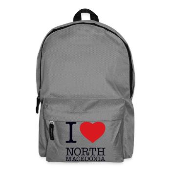 I LOVE NORTH MACEDONIA - Rucksack - Mittelgrau - Vorne