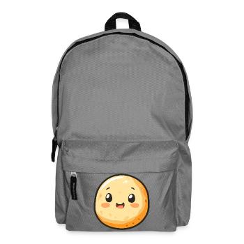 Happy Potato Cartoon - Adorable and Fun Design - Backpack - elephant grey - Front