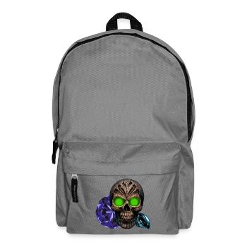 Menschenschädel, leucht augen, Brillanten, vanitas - Rucksack - Mittelgrau - Vorne