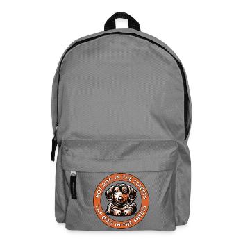 Hot Dog in the Streets - Lap Dog in the Sheets - Backpack - elephant grey - Front