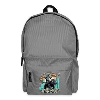Stock Market Stock Market Bull Bull Bear Profit Gift - Backpack - elephant grey - Front