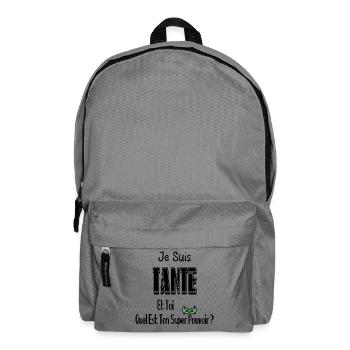 Je Suis Tante Et Toi Quel Est Ton Super Pouvoir - Sac à dos - gris éléphant - Devant