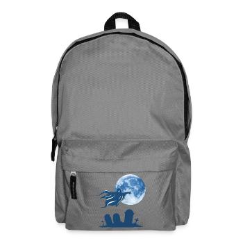 silhouetten, fliegende Geister, Monde, Gräber - Rucksack - Mittelgrau - Vorne