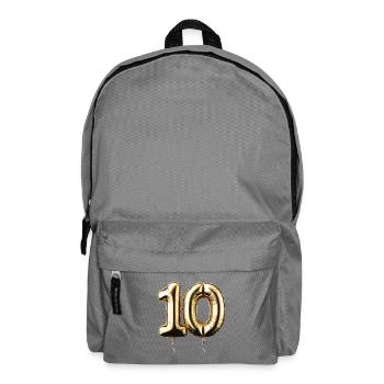 10 ans de ballon d’or feuille de ballon cadeau - Sac à dos - gris éléphant - Devant