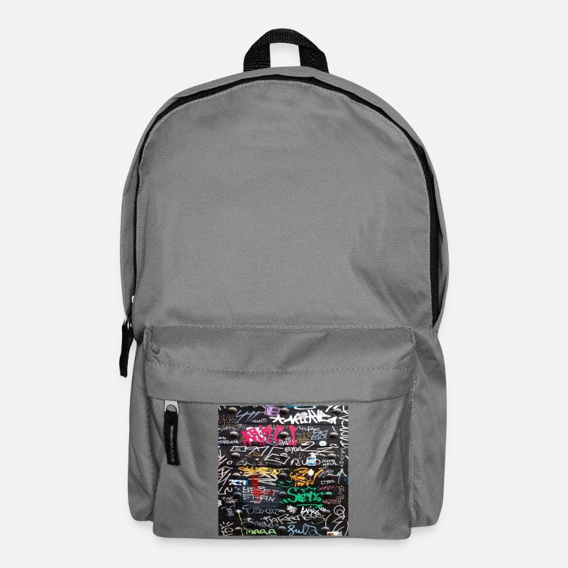 Verrückte bunte Schriften - Rucksack - Mittelgrau