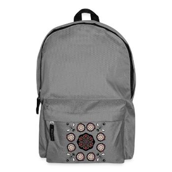 Dark flower mandala pattern - Backpack - elephant grey - Front