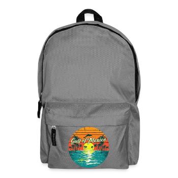 Golf von Mexiko Strand Palmen Sommerferien tshirt - Rucksack - Mittelgrau - Vorne