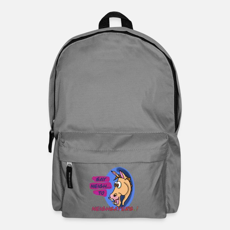 Neigh Sayers Wortspiel-Pferde-Design - Rucksack - Mittelgrau