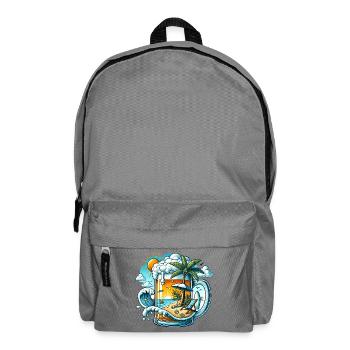 Bier & Strand – Der perfekte Urlaub - Rucksack - Mittelgrau - Vorne
