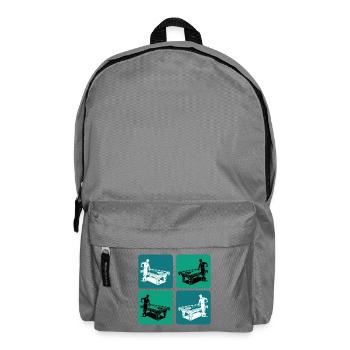 Vintage Billard Spieler - Rucksack - Mittelgrau - Vorne