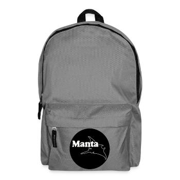 Rochen , Mantarochen , Manta Button , Aufkleber - Rucksack - Mittelgrau - Vorne