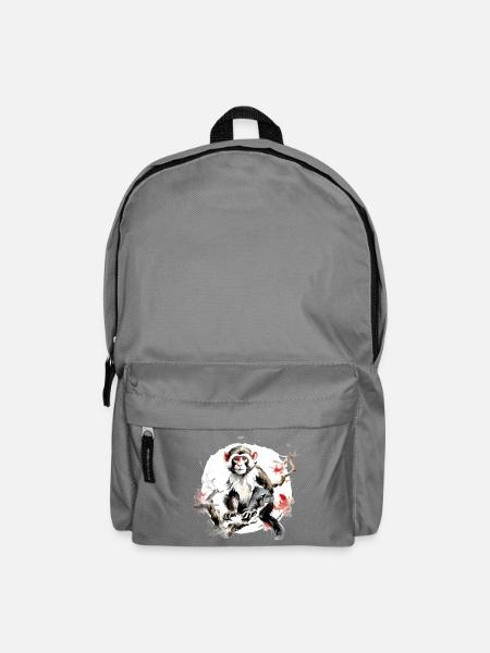 Chinesisches Sternzeichen Affe - Rucksack - Mittelgrau