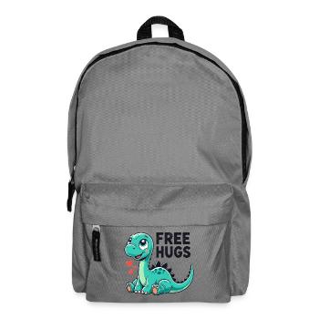 Apatosaurus Dino Baby Gratis Umarmungen Geschenk - Rucksack - Mittelgrau - Vorne
