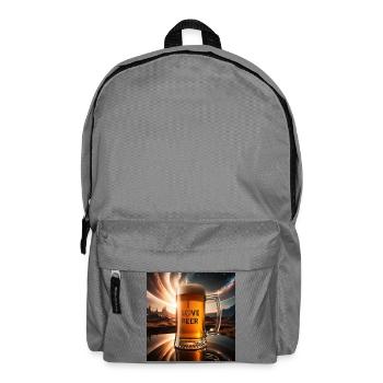 I Love Beer Glass Motif - Backpack - elephant grey - Front