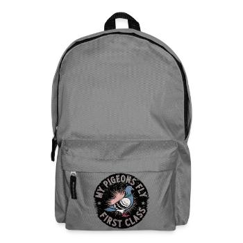 Pigeon Fancier Fast Pigeons Shirt - Backpack - elephant grey - Front