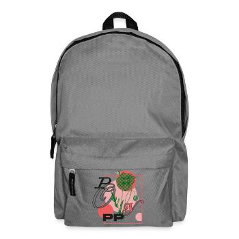 Botanische Mohn-Poesie - Rucksack - Mittelgrau - Vorne