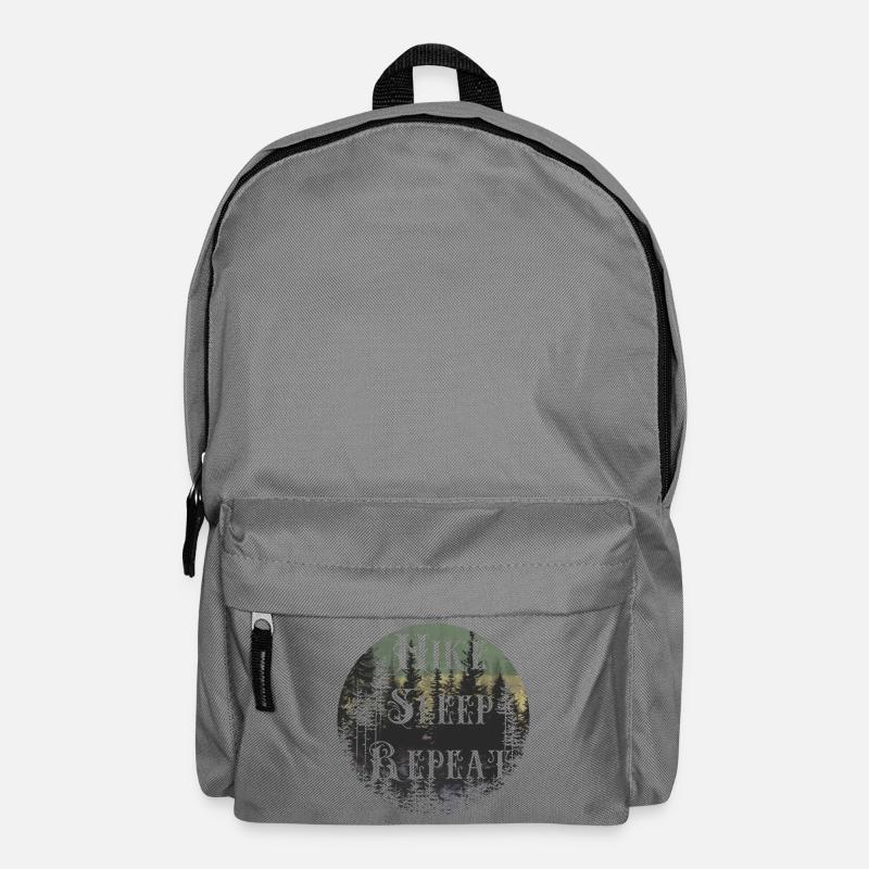Make Sleep Repeat – Waldsilhouette Rund - Rucksack - Mittelgrau