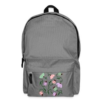 Kräftige Mohnblumen L Florale Mohnblumen - Rucksack - Mittelgrau - Vorne